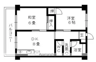 城山ハイツ【1階】の間取り