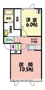 カサブランカ【102号室】の間取り
