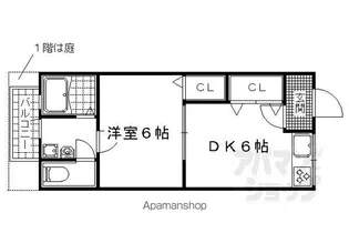 サンローラン久我の杜【202号室】の間取り