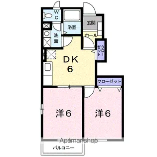 EAST1 A【1階】の間取り