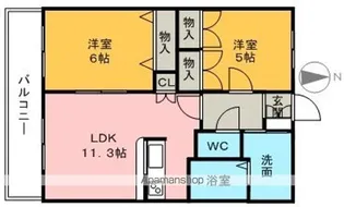 SUNNYCOURT城東【2階】の間取り