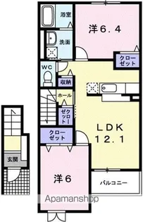 リーガハット23【2階】の間取り
