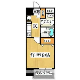ディオレクレスト東心斎橋【8階】の間取り