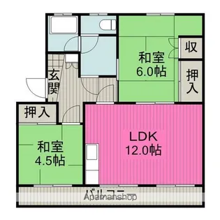 コーポ隅田【3階】の間取り