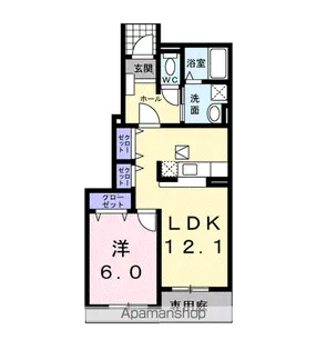 フォレストヒルズ【1階】の間取り