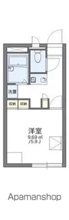 レオパレスアミニティ【206号室】の間取り