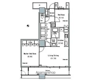 THE TOKYO TOWERS MIDTOWER【26階】の間取り