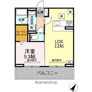 セレーナ東静岡【1階】の間取り