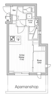 レジデンス東中野ガーデン【4階】の間取り