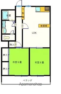 コーポサンシティ光町【2階】の間取り