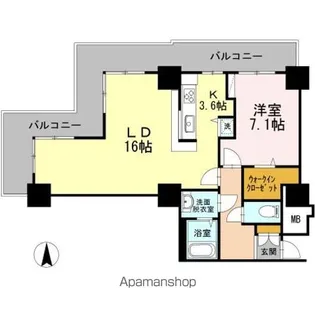 品川シーサイドビュータワー Ⅰ【7階】の間取り