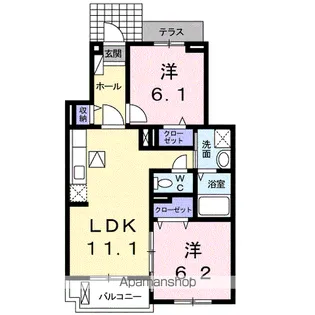 サンフェリスタⅡ【1階】の間取り