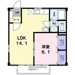静岡県浜松市中央区若林町【アパート】の間取り