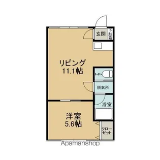 イエローシティ【202号室】の間取り