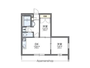 レオパレスアクシスA【2階】の間取り