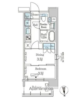 パークアクシス上野EAST【13階】の間取り