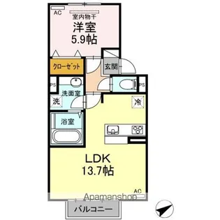 プレミアムⅩⅠ・ⅩⅡ番館 A棟【207号室】の間取り
