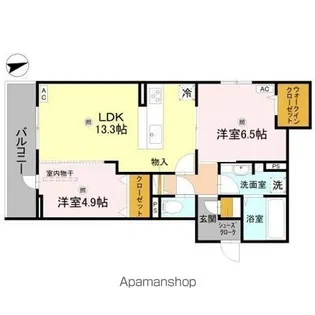 グランデール鳳【3階】の間取り