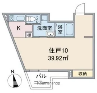 グランドスーシュ上社【308号室】の間取り