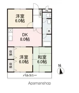 ニュースカイハイツ太田【403号室】の間取り