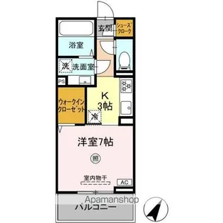 CREAS(クレアス)【3階】の間取り