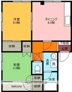 ハイライフオカモト【1階】の間取り