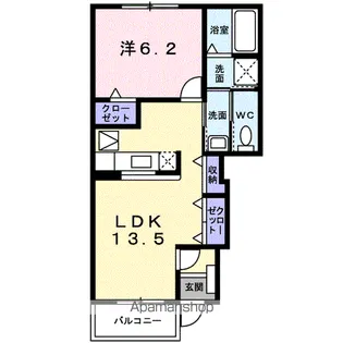リヴァーパークⅡ C【1階】の間取り