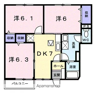 ジュネス99C【1階】の間取り