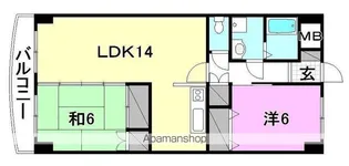リバーサイドハイツ砥部【503号室】の間取り