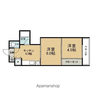 アルデール柳川【505号室】の間取り