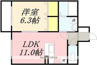 ヴォール中島(ヴォールナカジマ)【1階】の間取り