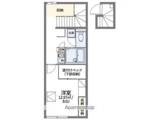 レオパレス八雲【208号室】の間取り