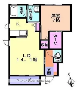 ルイ・アビタシオンB【101号室】の間取り