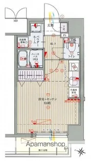 パルティール金山【808号室号室】の間取り
