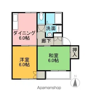 セントラルハイツ春日野【2階】の間取り