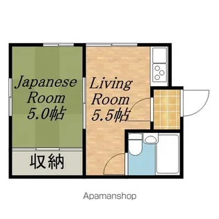 コーポアカシア【206号室】の間取り