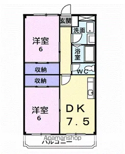 レジデンスマツバラ【2階】の間取り