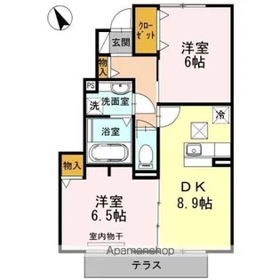 グレイス鶴が沢 A棟【1階】の間取り