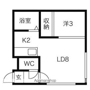 ハイツ東雲 II【107号室】の間取り