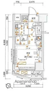 クラリッサレーヴ阪東橋【5階】の間取り