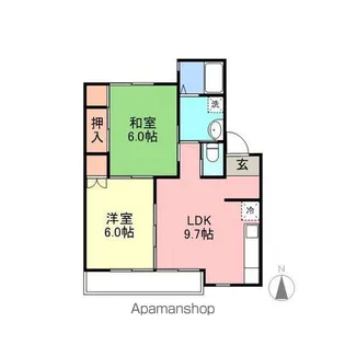ウイングヒルズB【1階】の間取り