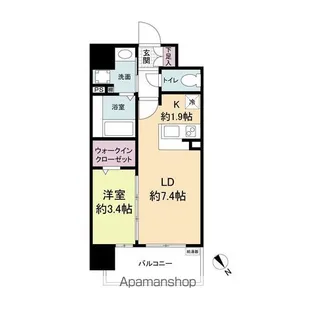 ラクラス呉服町【7階】の間取り