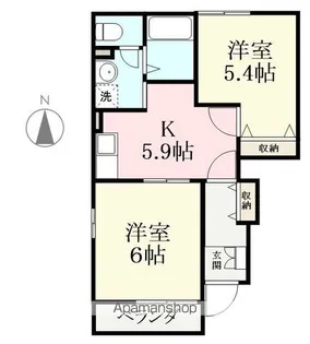 くららⅡ【101号室】の間取り