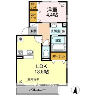 サニーハイツウチダ【2階】の間取り