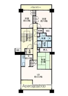 ベイシティ浦安A棟【503号室】の間取り