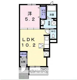 カーサ・セレーノ【1階】の間取り