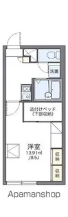 レオパレスモエレパーク【208号室】の間取り