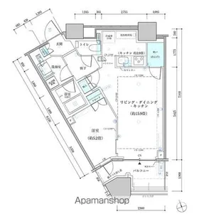 パークタワー勝どき サウス棟【17階】の間取り