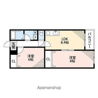 クレセル利倉東I【3階】の間取り