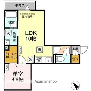 セレスティア堀切II II【1階】の間取り